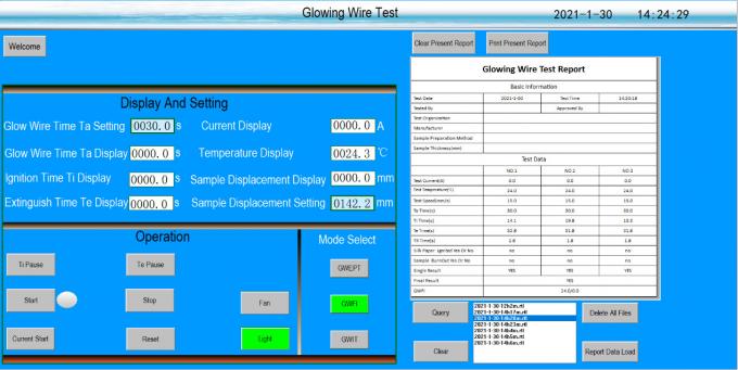 IEC 60695-2-11 Glow Wire Flammability Test Chamber PC Control 0